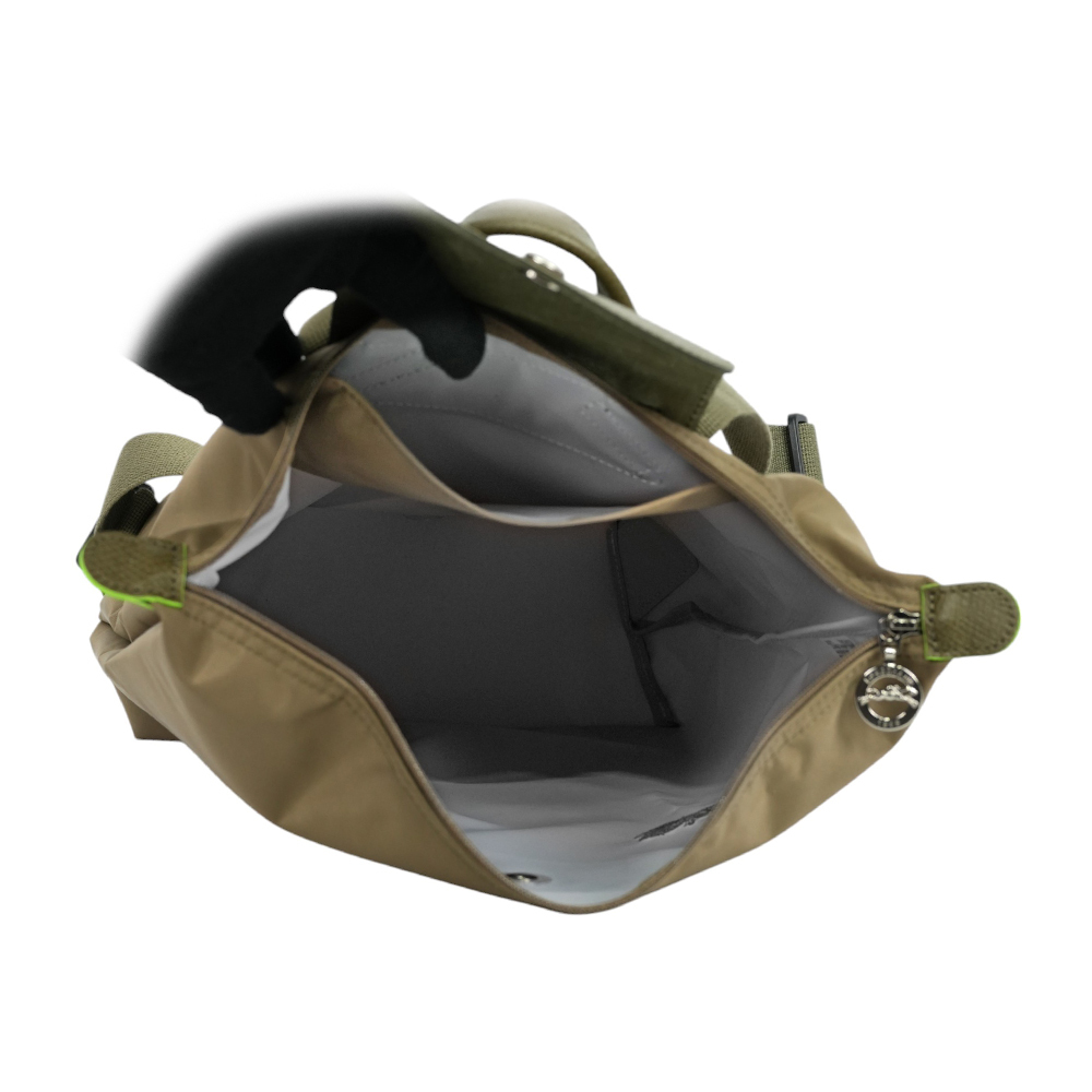 【LONGCHAMP】Le Pliage M 再生帆布中型折疊後背包(朝鮮薊色)10284 919 M04