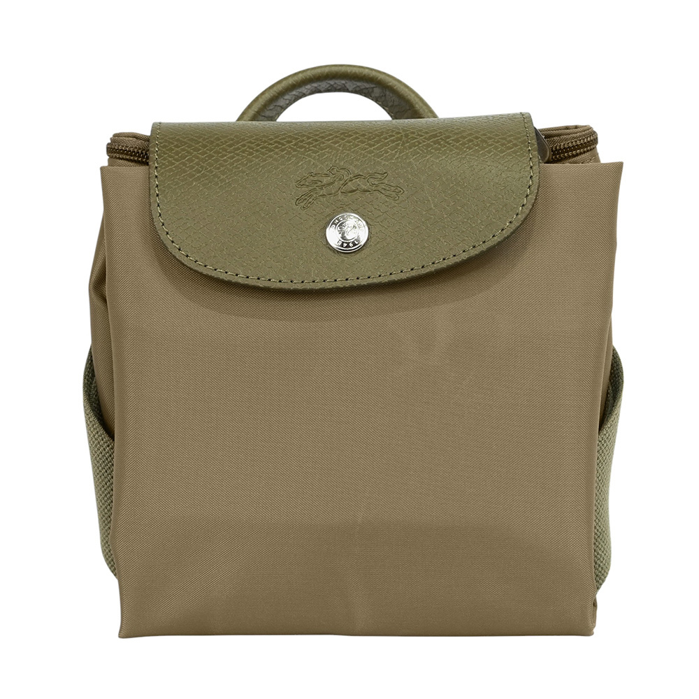 【LONGCHAMP】Le Pliage M 再生帆布中型折疊後背包(朝鮮薊色)10284 919 M04