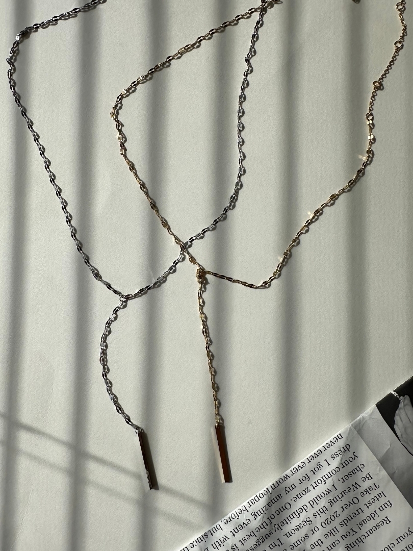 SS hanging long necklace