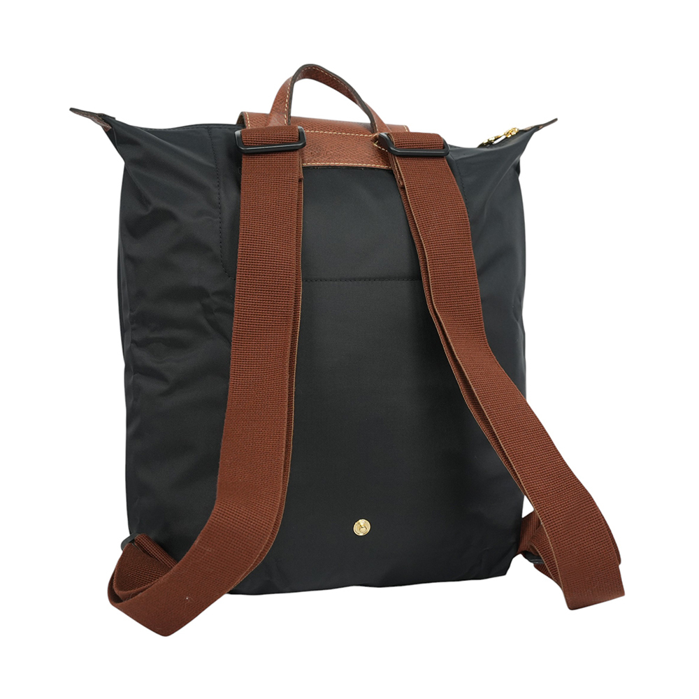 【LONGCHAMP】Le Pliage Original M 再生帆布中型折疊後背包(黑色)10284 089 001