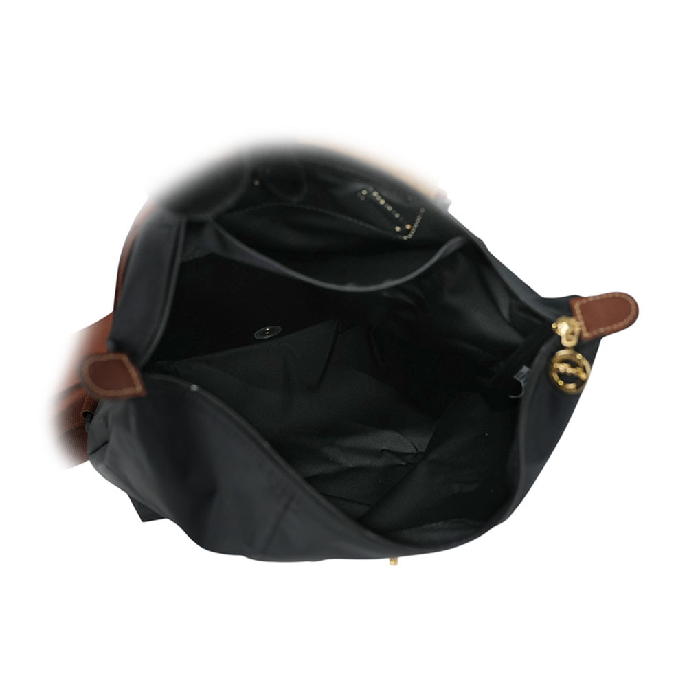 【LONGCHAMP】Le Pliage Original M 再生帆布中型折疊後背包(黑色)10284 089 001