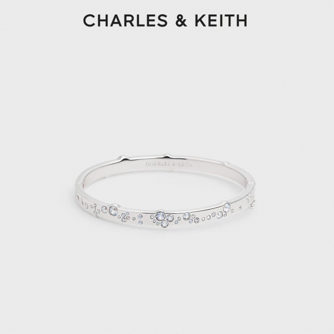 <斷貨王>Charles & Keith Reverie 施華洛世奇 水晶手環 銀色 戒指