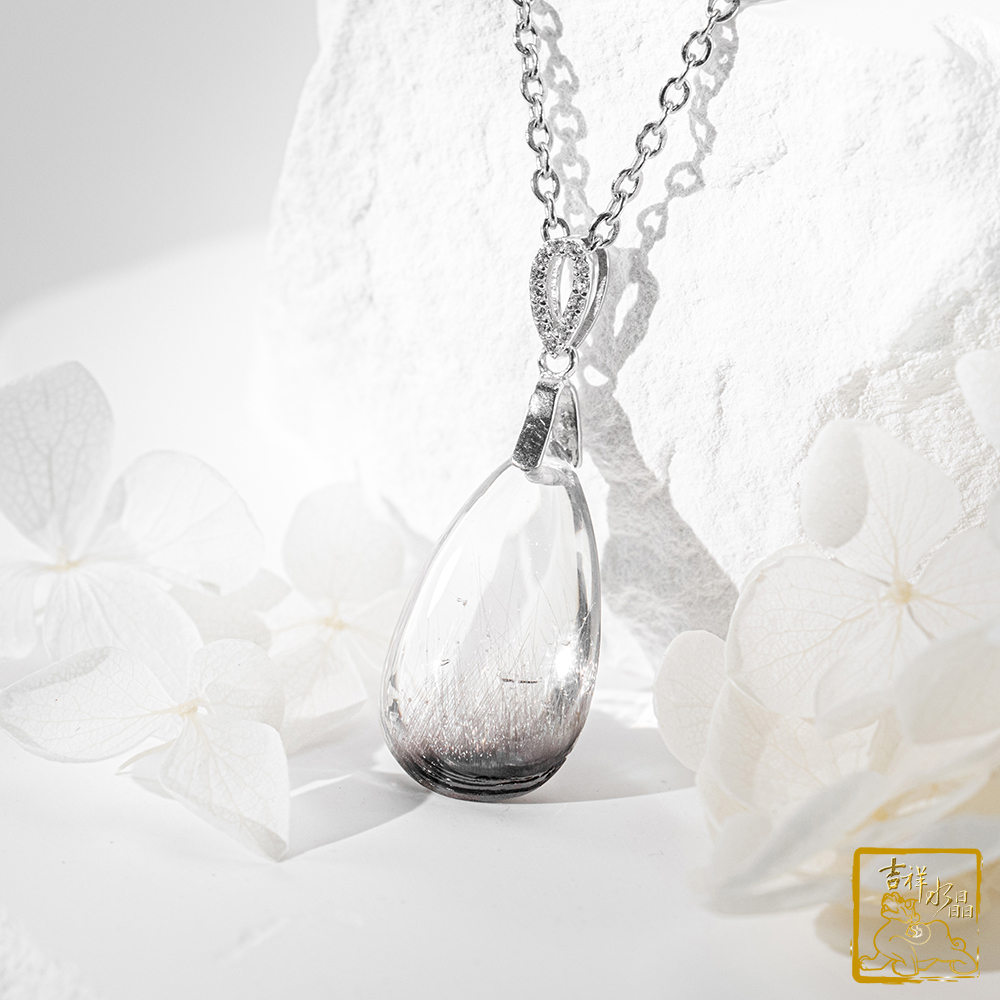 黑銀鈦晶水滴墜 4.4g 逢凶化吉