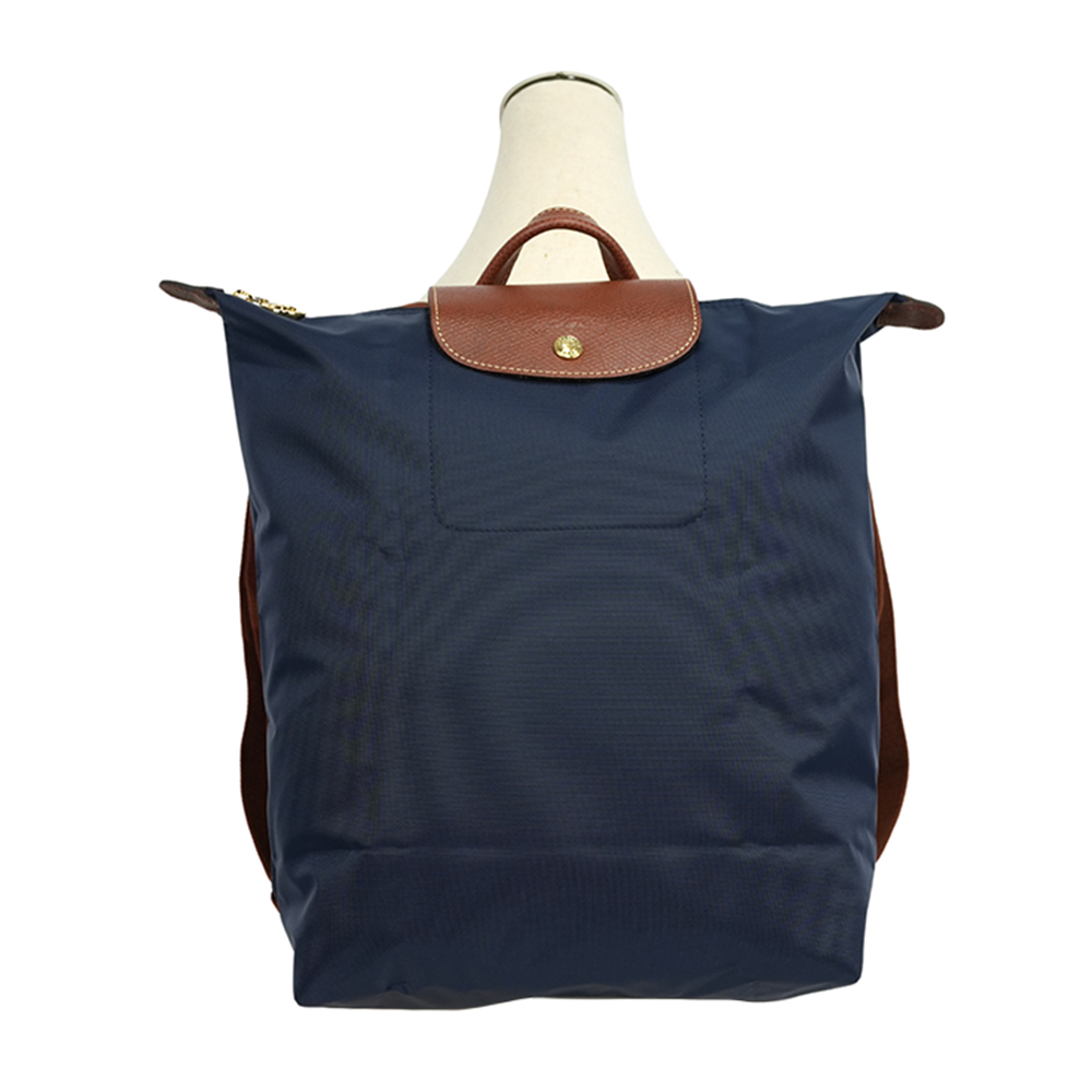 【LONGCHAMP】Le Pliage Original M 再生帆布中型折疊後背包(海軍藍)10284 089 P68