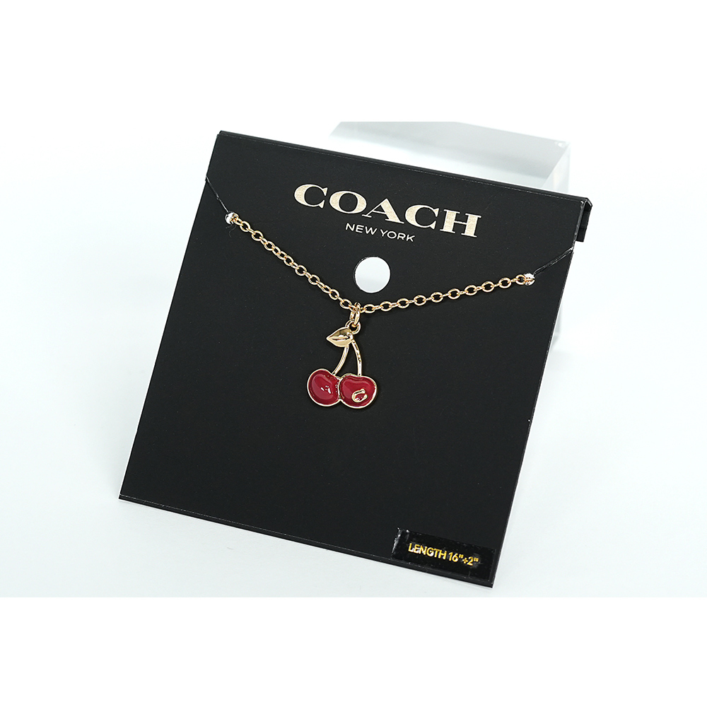 【COACH】櫻桃造型項鍊(紅色/金色)CAA18 GDRD
