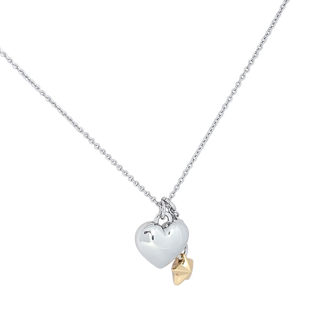 【COACH】C Logo 愛心及星星造型項鍊(金色/銀色)