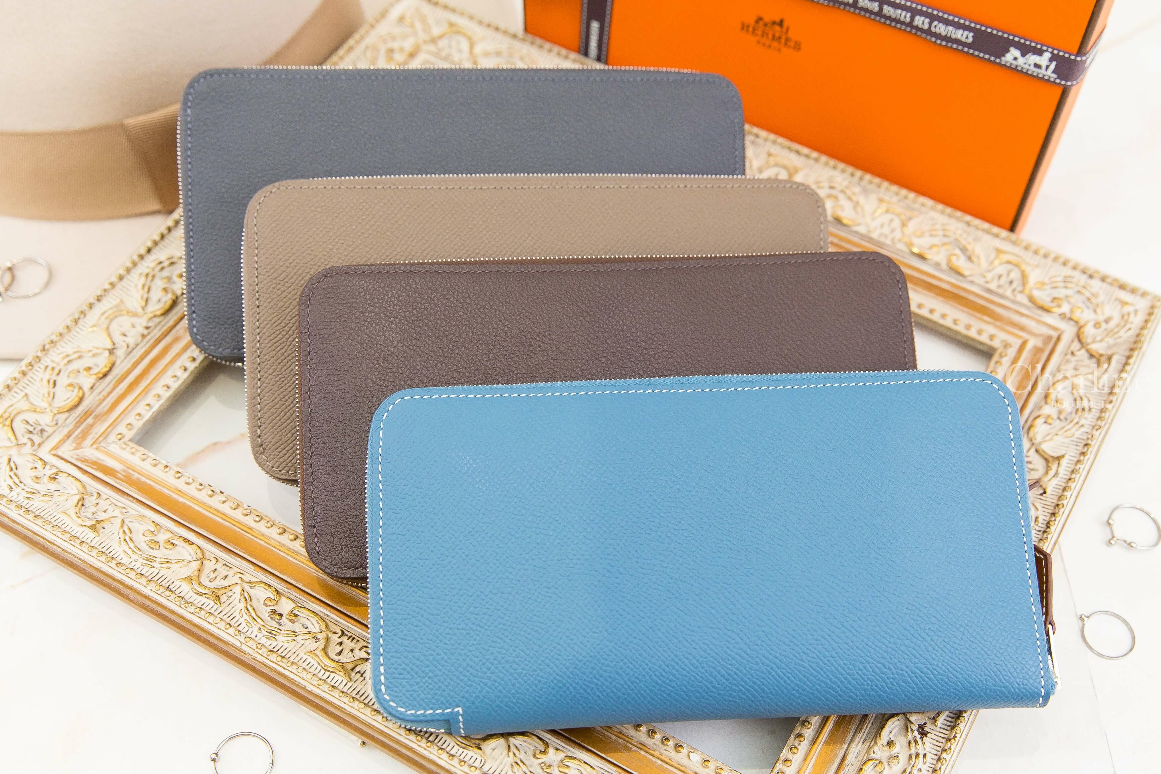 Hermès Silk'in Wallet 大象灰絲巾長夾,Silk'in Wallet 新丹寧藍絲巾長夾,Silk'in Wallet 石板灰絲巾長夾,Silk'in Wallet 摩卡色絲巾長夾-Charline Boutique 精品代購