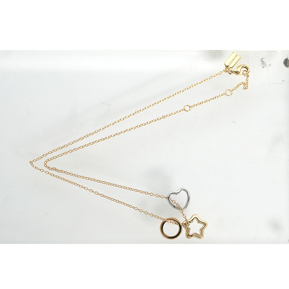 【COACH】圓圈/星星/愛心鏤空造型項鍊(金色/銀色)CY095 A31