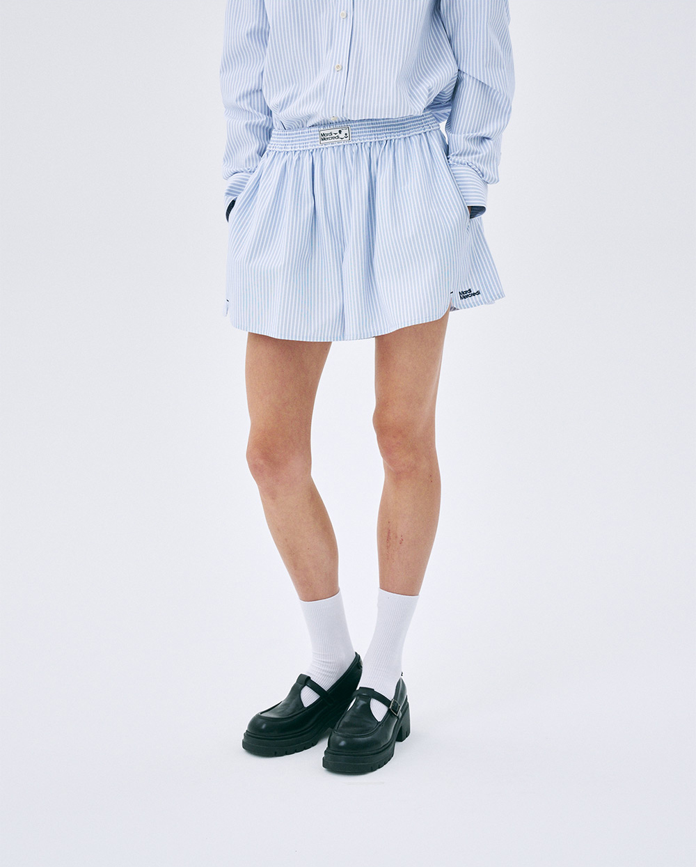【Mardi Mercredi】COTTON SHORTS STRIPE OXFORD BERMUDA SHORTS STRIPE（チノパンツ）｜Mardi Mercredi