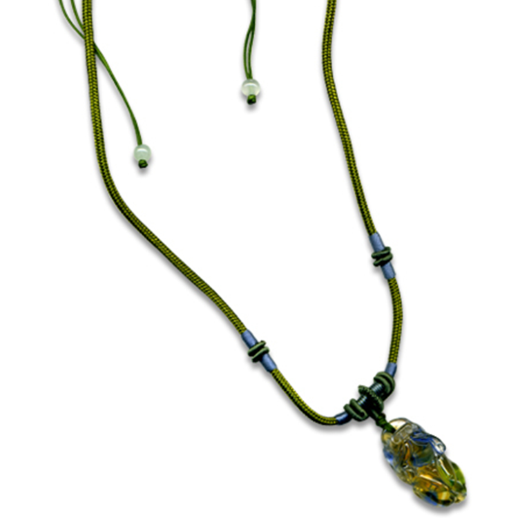 鹿港窯水晶琉璃｜貔貅雕項鍊 招財辟邪鎮宅護佑開運納福