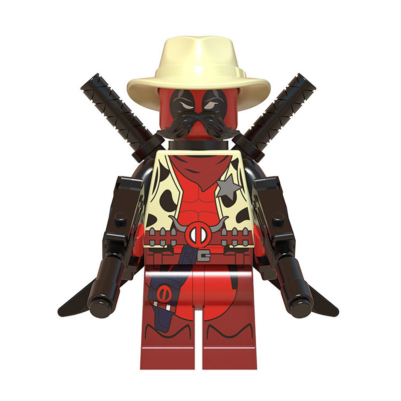 Sheriff Deadpool Marvel Custom Minifigs Minifigures Fit Lego MG0115