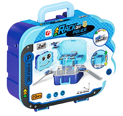 盒裝玩具 收納盒消防滑行車飛機停車場 CD0421