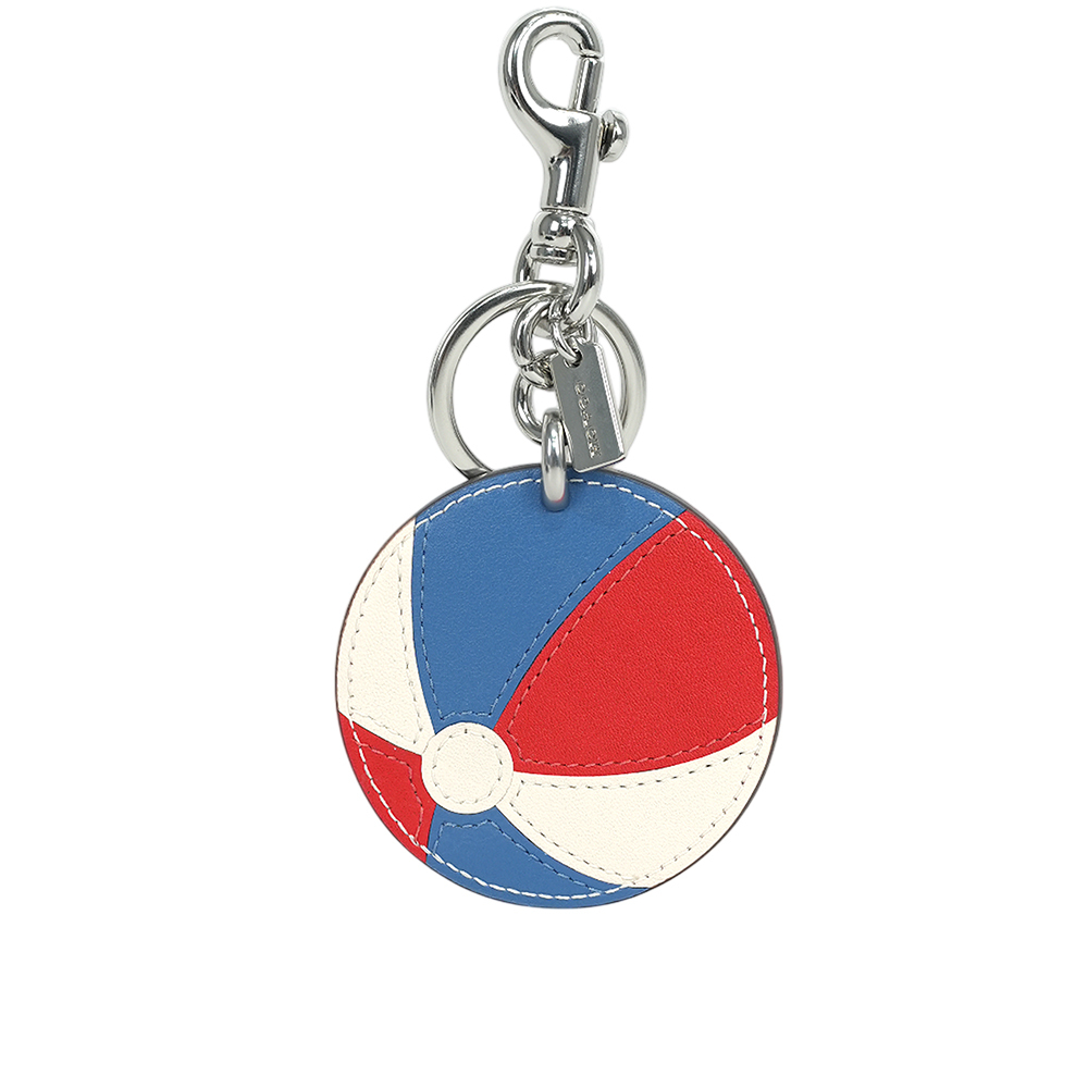 【COACH】沙灘球造型吊飾/鑰匙圈(藍色/紅色)