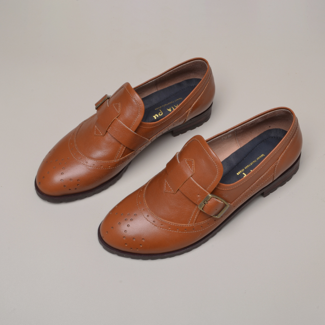 2711 英倫 雕花牛津鞋 棕咖