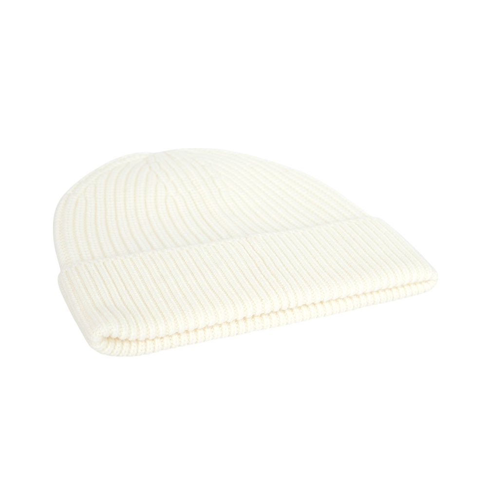 【COACH】方形經典馬車標牌針織羊毛毛帽(白色)CK704 CHK