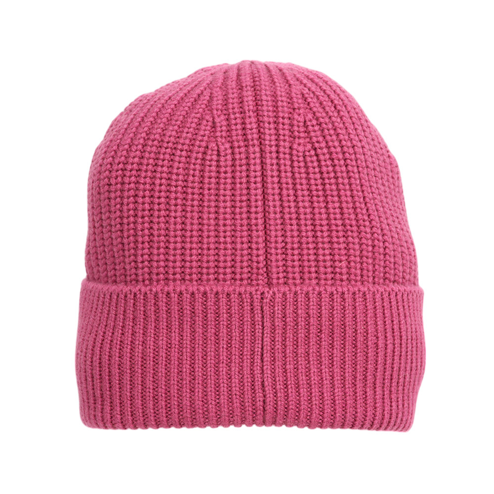 【COACH】方形經典馬車標牌針織羊毛毛帽(粉色)CK704 PIN