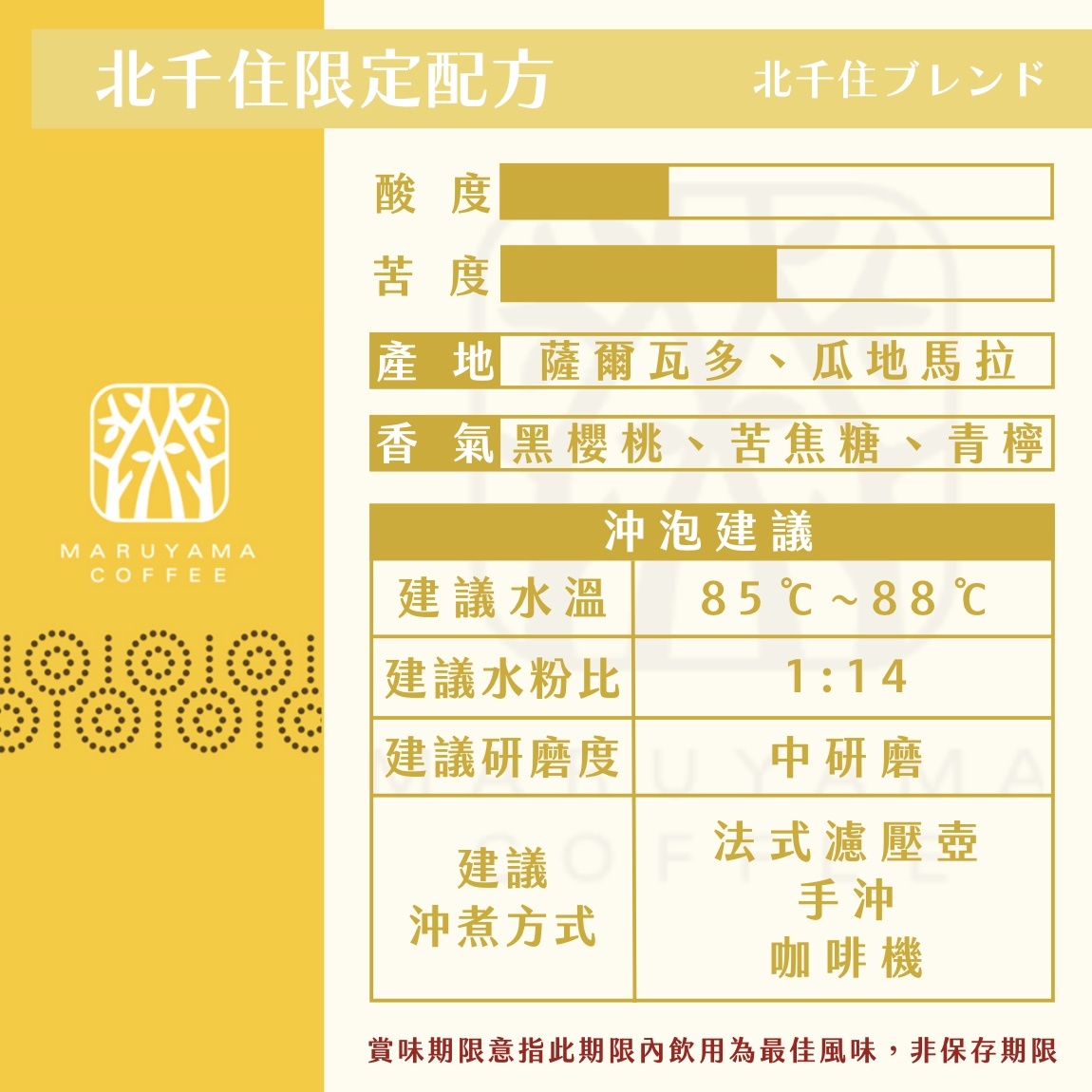 【24H出貨】𝗠𝗮𝗿𝘂𝘆𝗮𝗺𝗮丸山咖啡 北千住限定配方