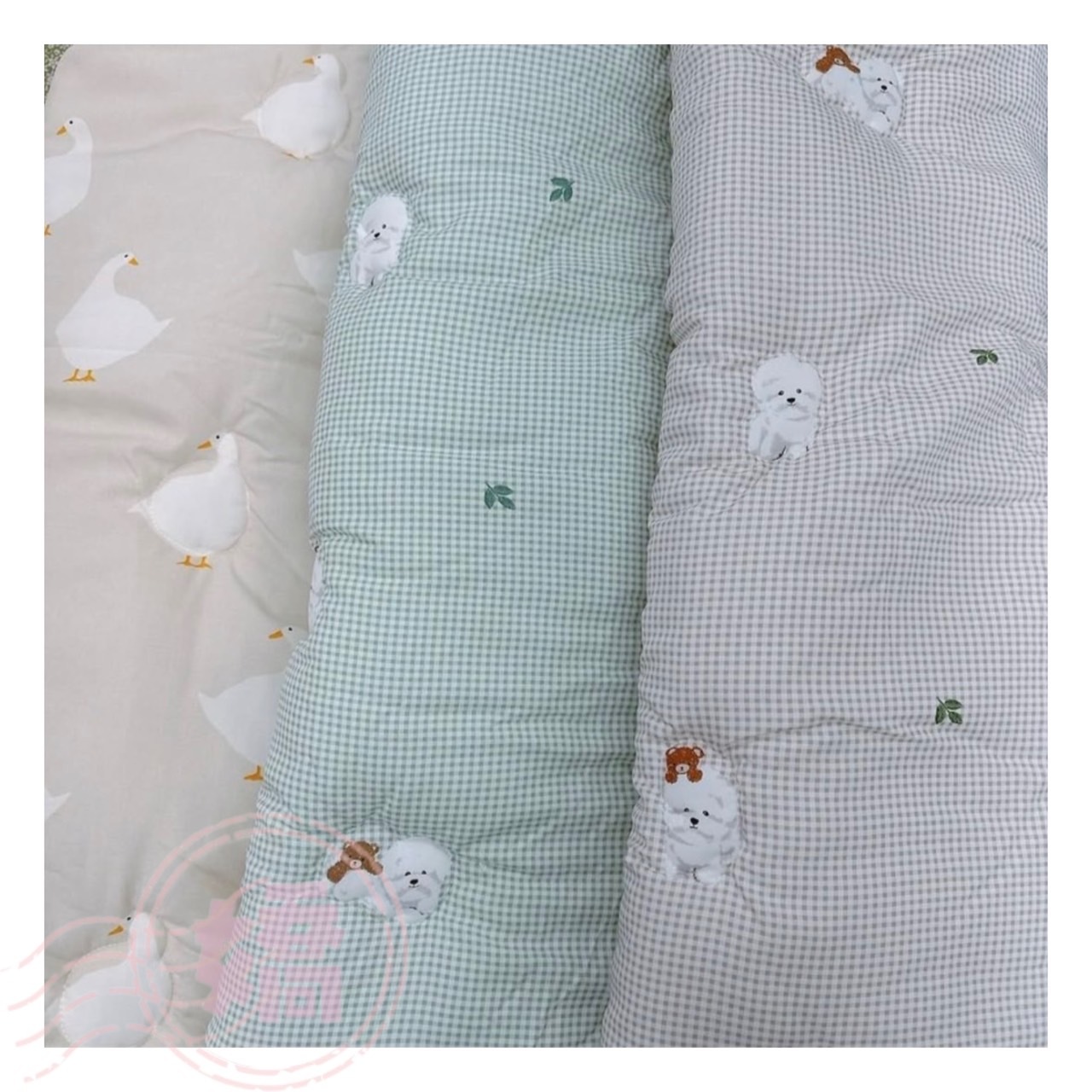 K03001四季寶寶被(鵝'綠狗'灰狗'兔'樹'星星'車'馬路'熊'公主)