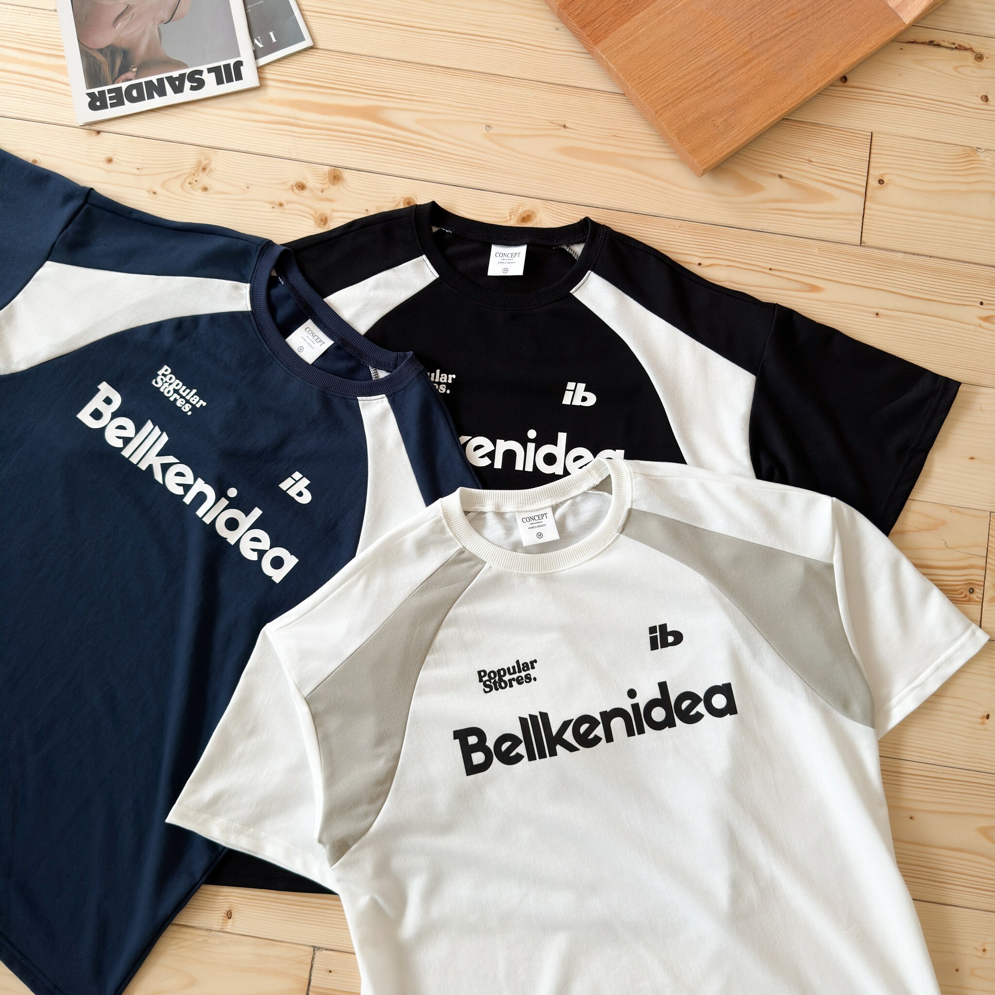 自訂款 Belkenidea肩袖拼接短T IM80831