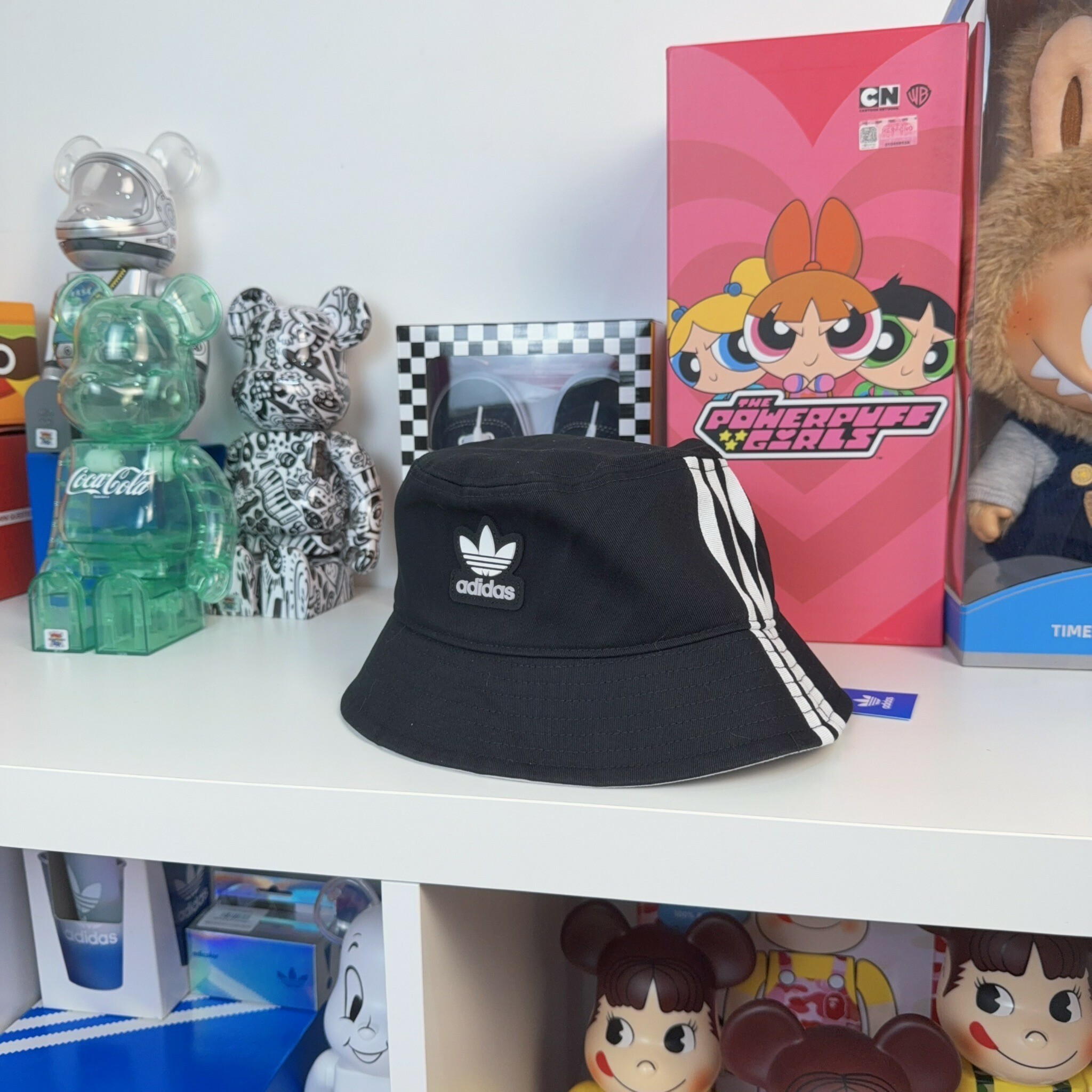 Adidas Bucket 黑色 水磨石 石洗 斜紋布 漁夫帽 帽子 II0744