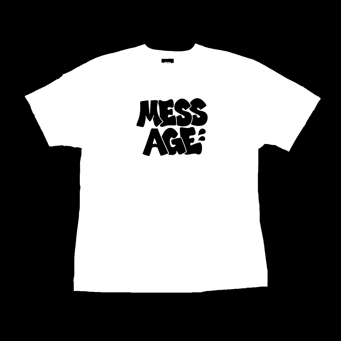 MESS-AGE LOGO T  白/黑