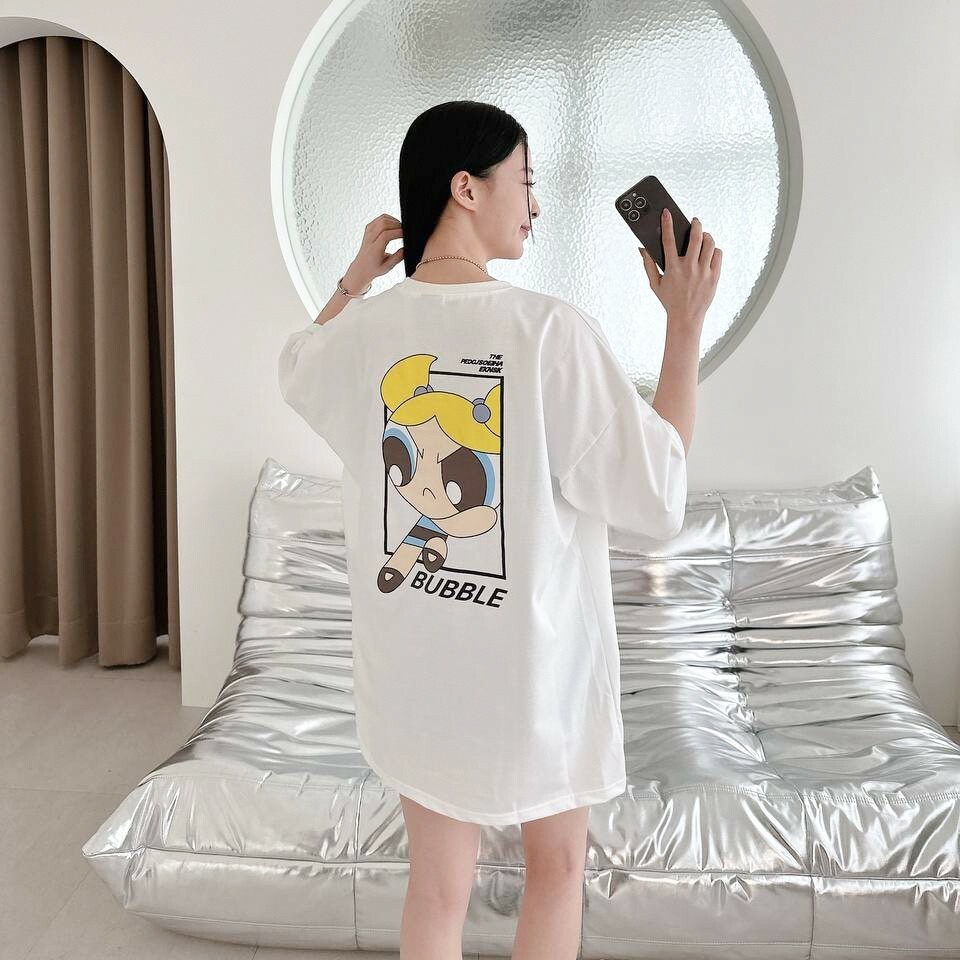 自訂款 飛天小女警泡泡印花短T IM18868