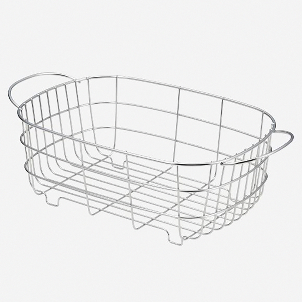 《家事問屋》日本製304不鏽鋼橢圓深型瀝水籃(居家收納籃)