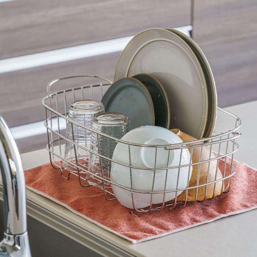 《家事問屋》日本製304不鏽鋼橢圓深型瀝水籃(居家收納籃)