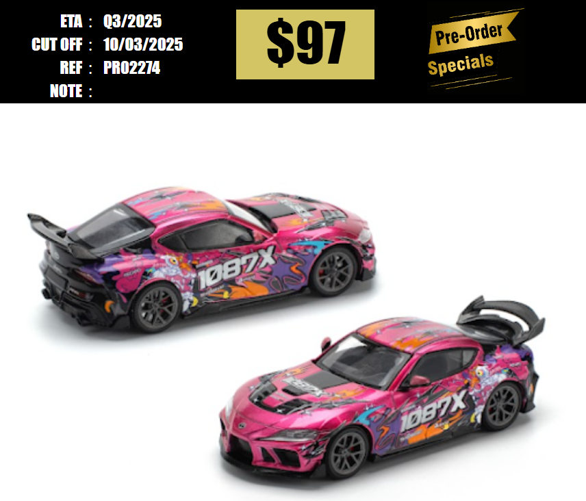 PO-$97  * POP RACE * 1:64 DARWIN PRO 66G WBK SUPRA (A90) - 1087X LION DANCE [OD27/02]