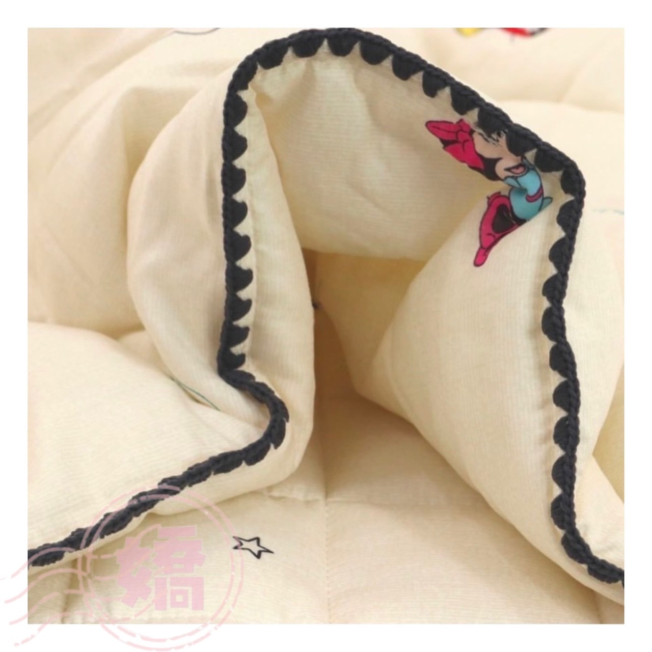 K03009米奇米妮四季被(枕套)(黃'灰)