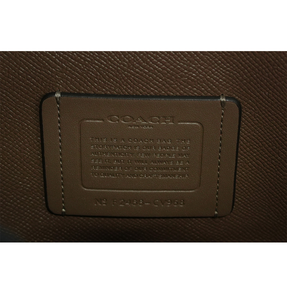 【COACH】Mollie 金字雙面皮革三層托特包(深石色)CV968 IMV2R