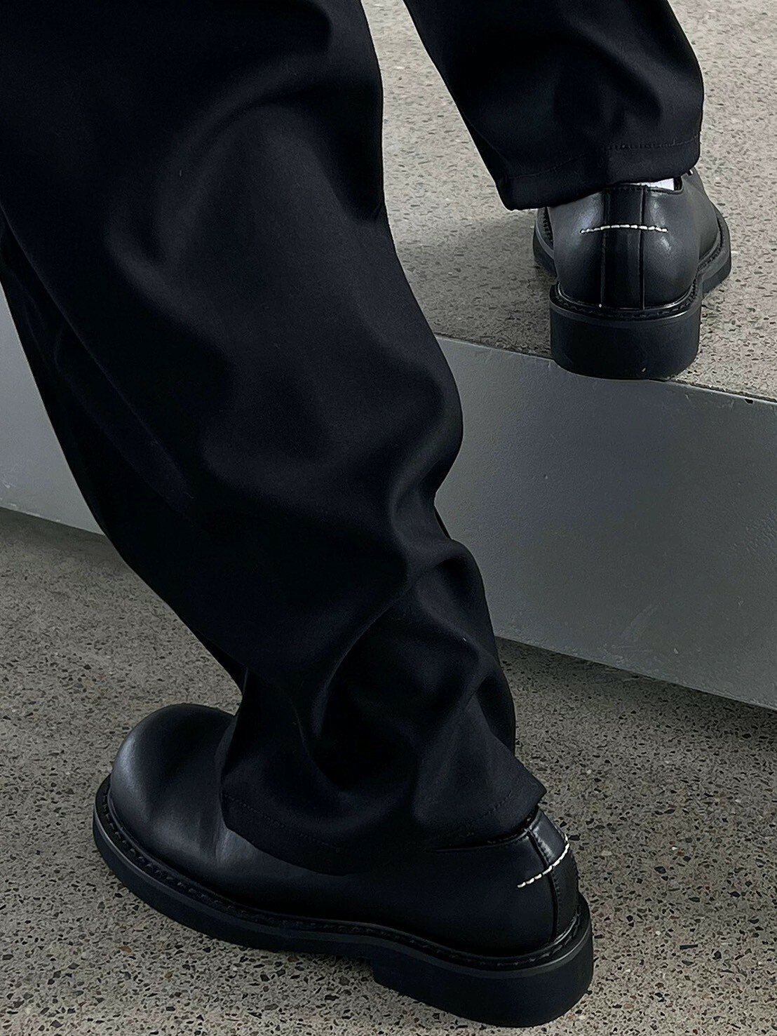 HANQIA 後跟 刺繡 休閒德比鞋 真皮 #鞋子