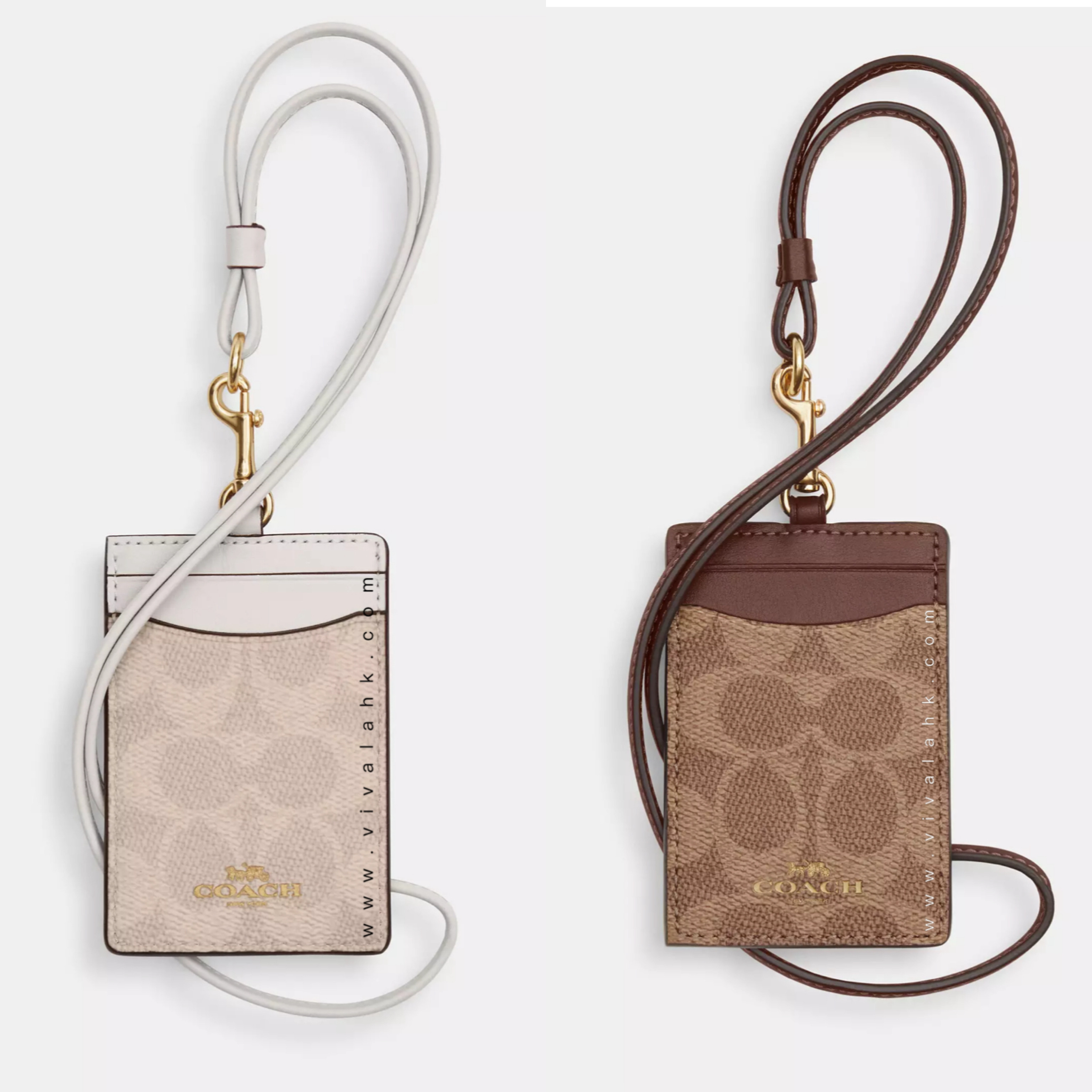 Coach - 掛頸證卡套 (C字暗花) (CZ285)