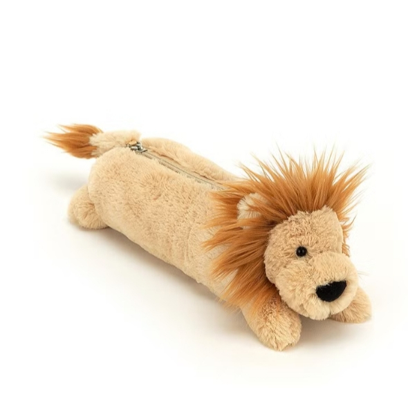 【樂森藥局】英國 JELLYCAT Bashful Lion Long Bag 獅子筆袋、 絨毛布偶收納筆袋