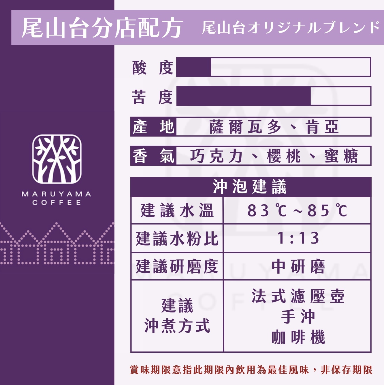 【即將抵台】𝗠𝗮𝗿𝘂𝘆𝗮𝗺𝗮丸山咖啡 尾山台原創混合