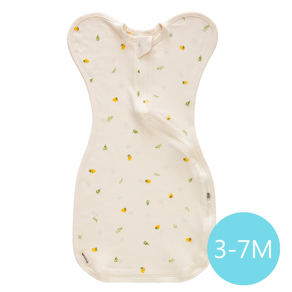 lolbaby 韓國 蝶型包巾baby swaddle 3-7m免脫換尿布-M號｜空氣衣款｜活力萊姆