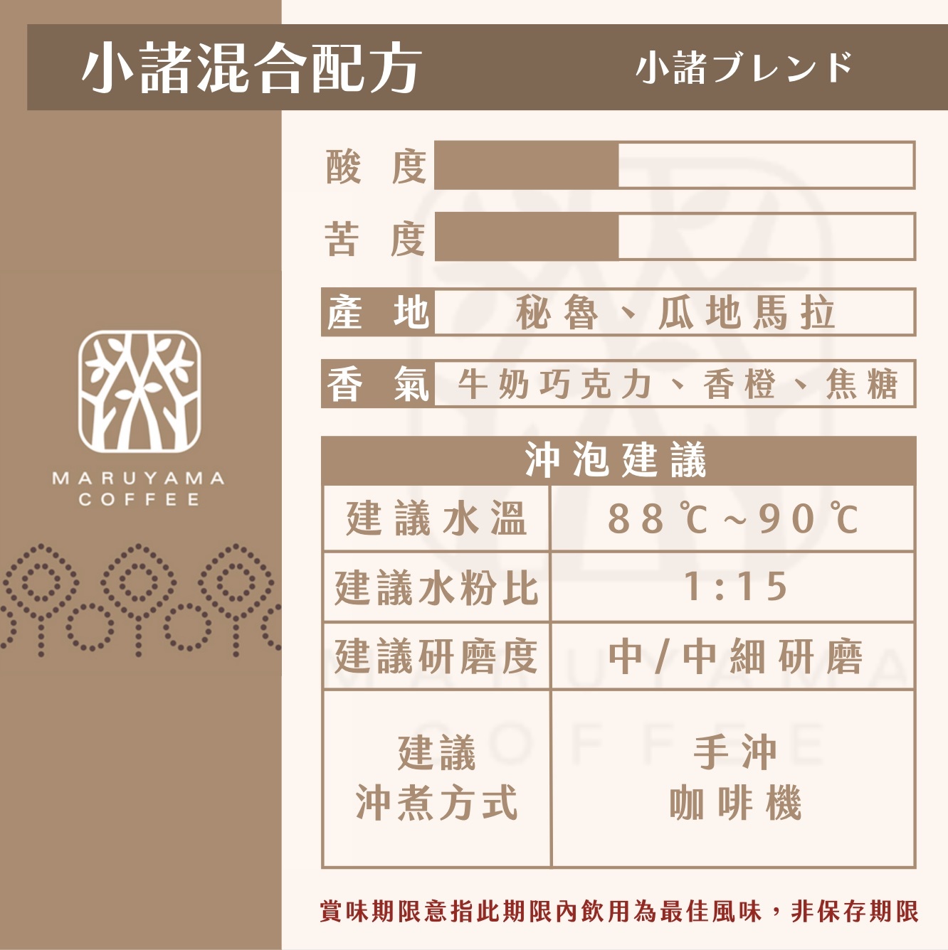 【24H出貨】𝗠𝗮𝗿𝘂𝘆𝗮𝗺𝗮丸山咖啡 小諸混合配方