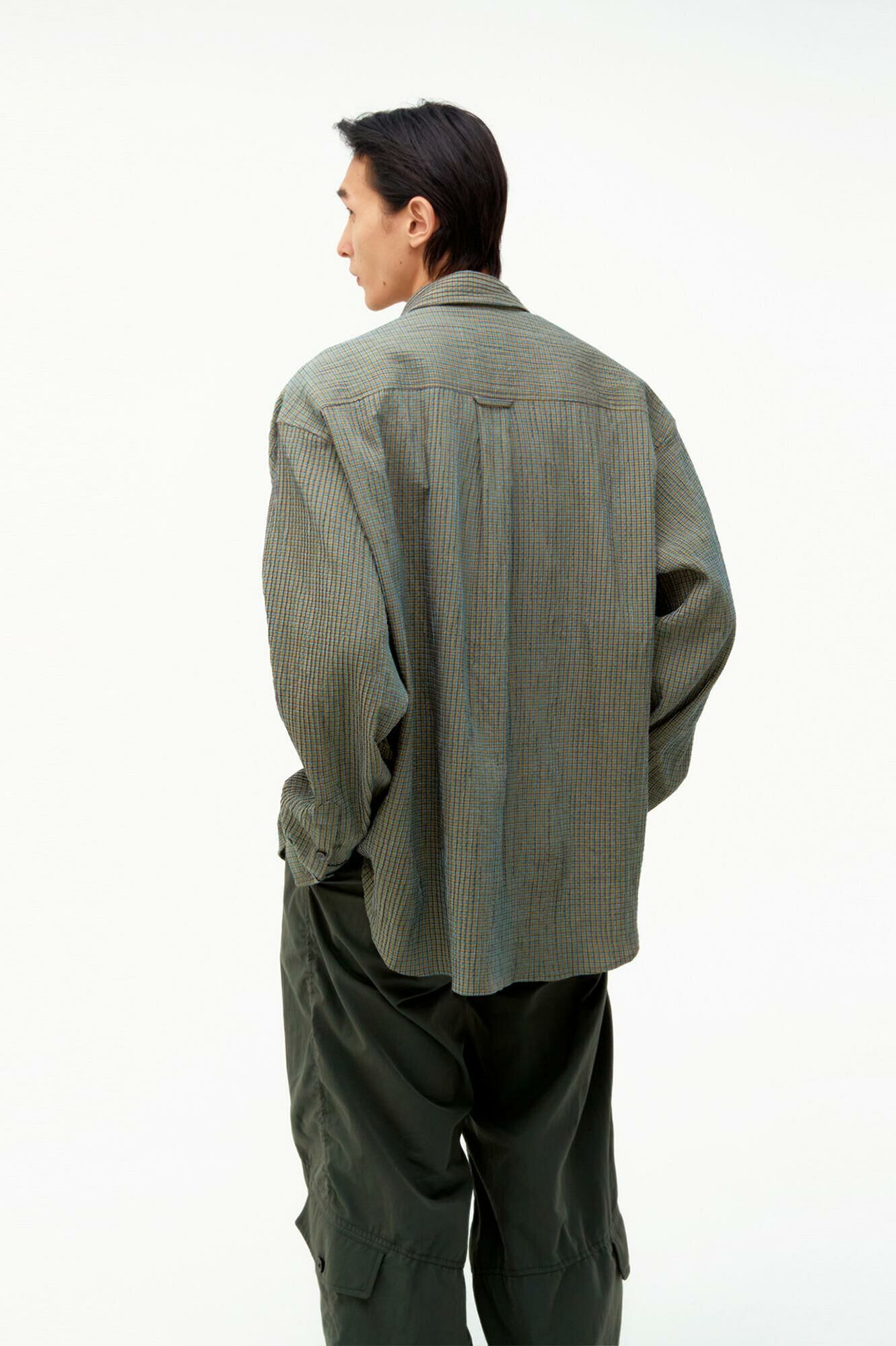 COOR - DOBBY WINDOW PANE CHECK BUTTON DOWN SHIRT / 2COL