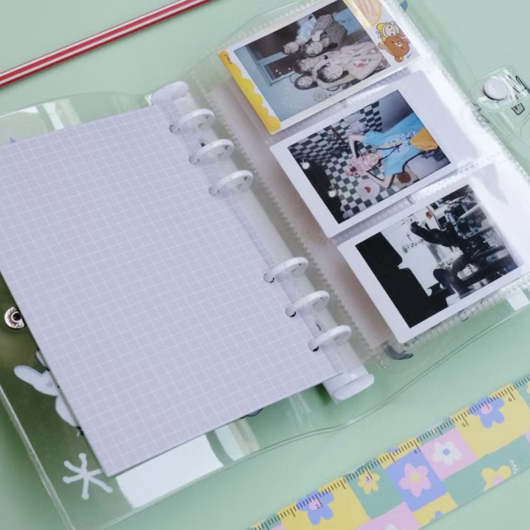 六孔活頁 拍立得內袋 4x6 名片尺寸(10 入)｜馬卡龍腳趾