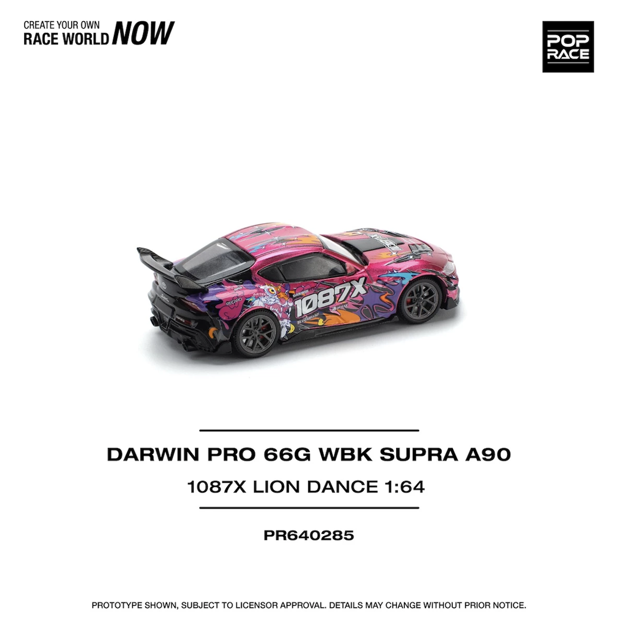 【預訂】Pop Race Darwin Pro 66G WBK Supra (A90) 1087X Lion Dance