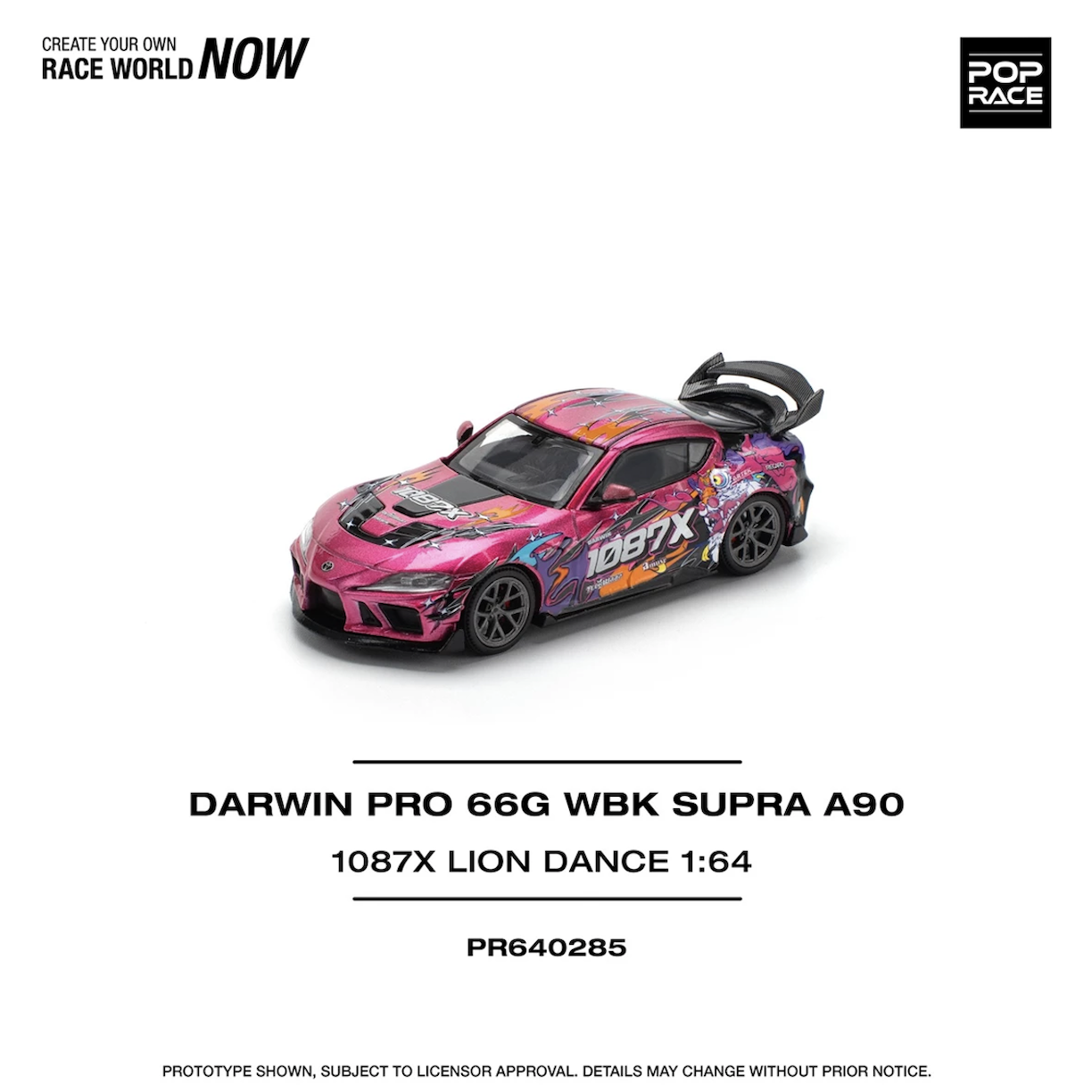 【預訂】Pop Race Darwin Pro 66G WBK Supra (A90) 1087X Lion Dance