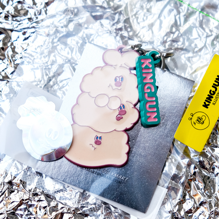 Kingjun｜金屬吊飾｜三胞胎｜蠢兔款