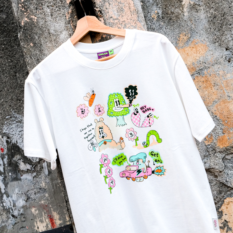 Kingjun｜Tee｜糖果款｜白色
