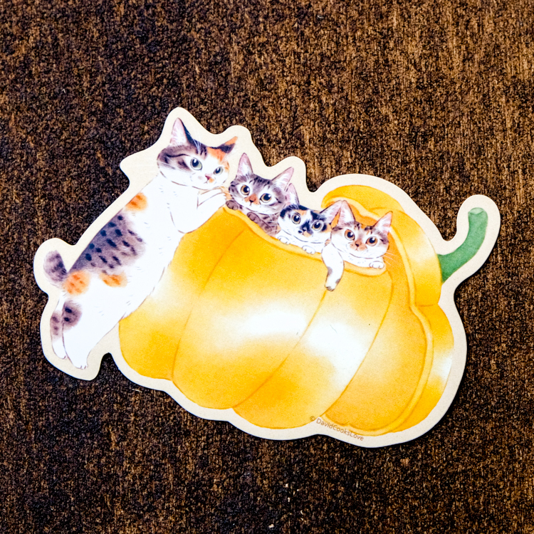 補補貓‧大衛煮愛｜防水貼紙L｜金屋藏椒