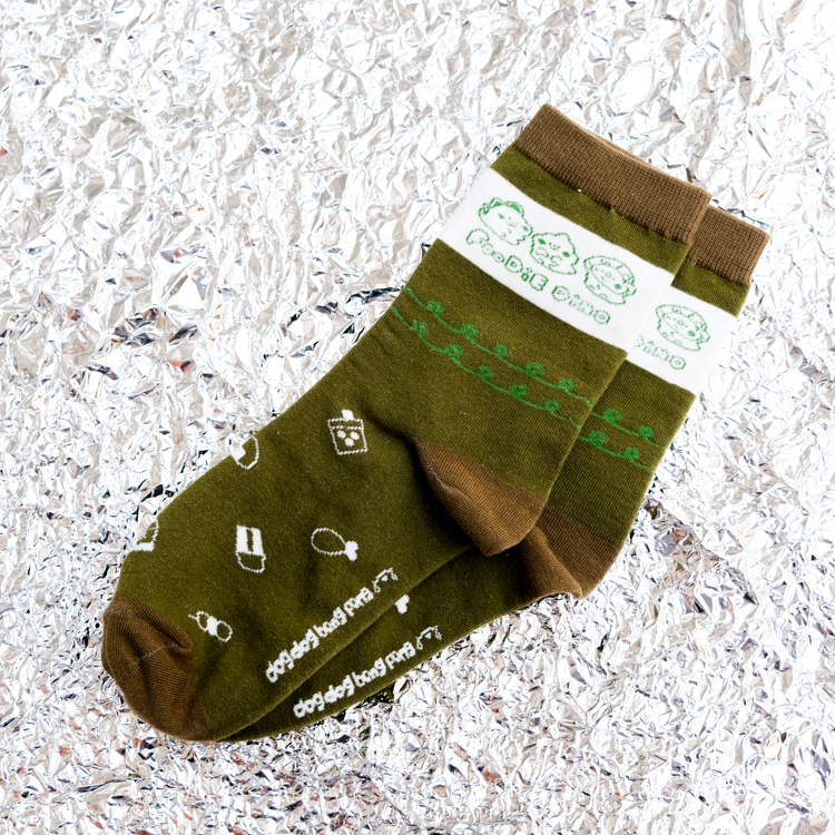 狗狗的小跳步，繪蹦砰！｜襪子｜吃貨恐龍｜綠