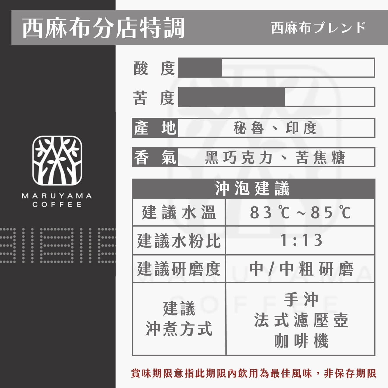 【24H出貨】𝗠𝗮𝗿𝘂𝘆𝗮𝗺𝗮丸山咖啡 西麻布分店特調咖啡豆