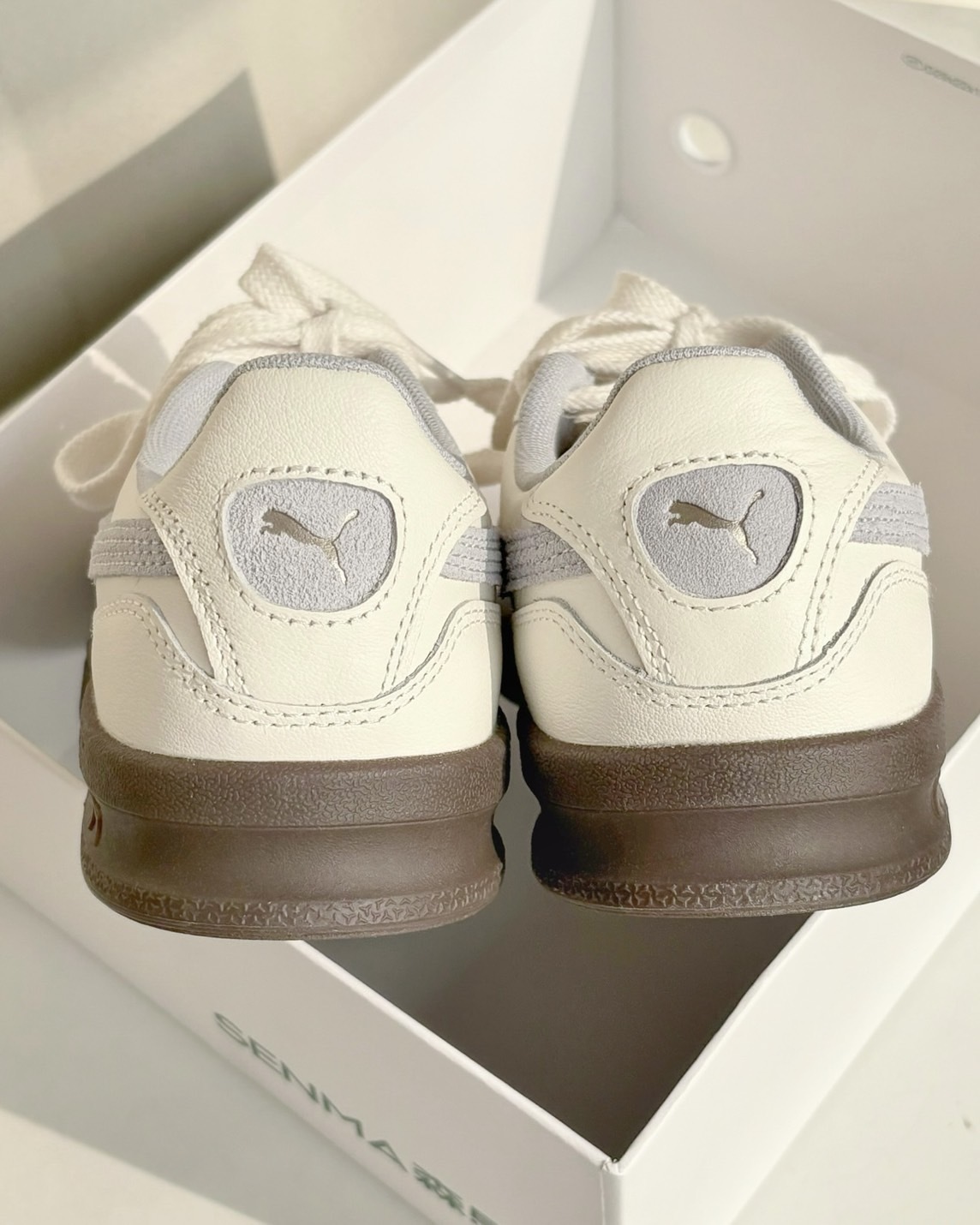 EMMI X PUMA INDOOR 奶油薰衣草 白色 藍紫 焦糖底 女鞋 401360-04