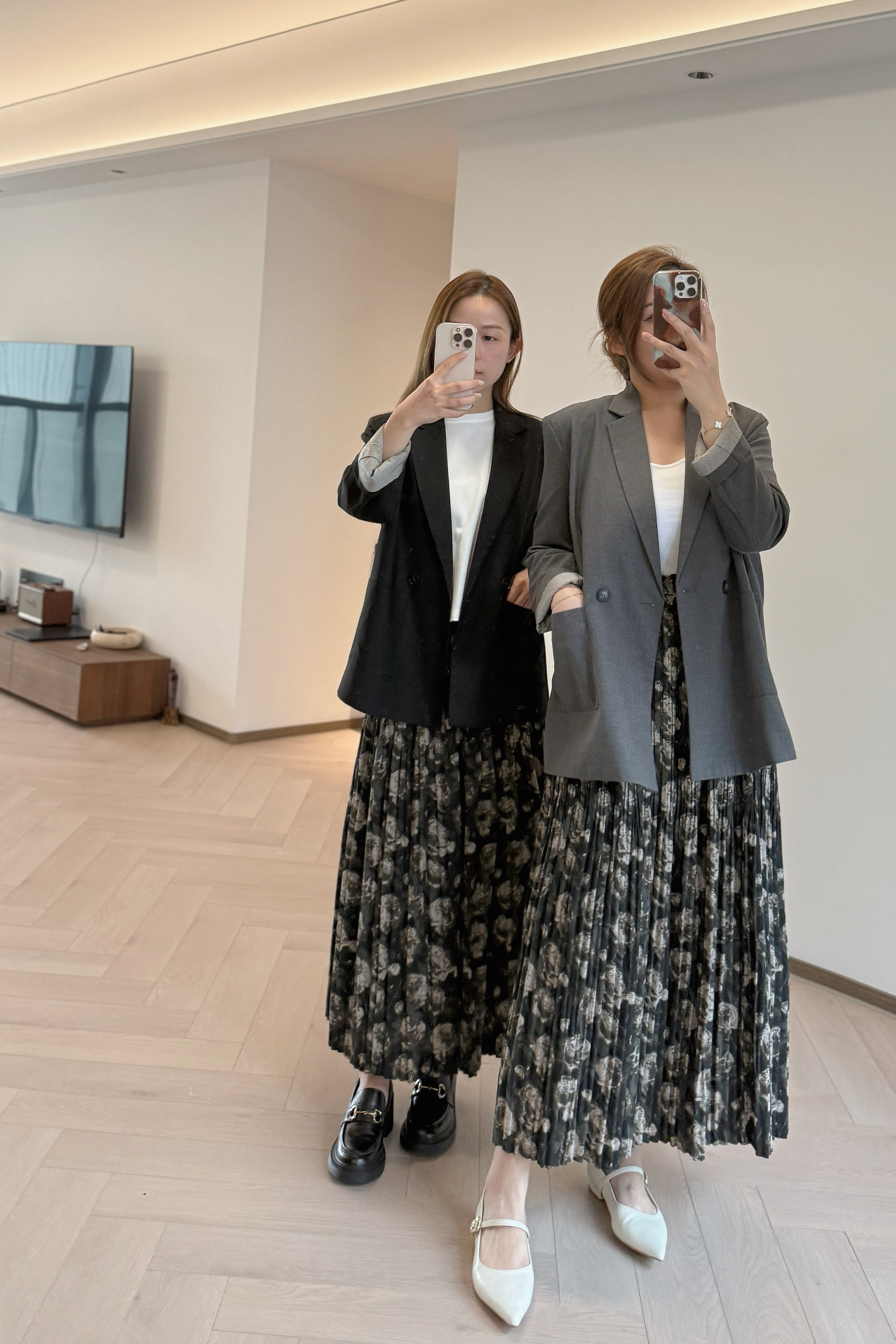 7153  法式雪紡百褶裙