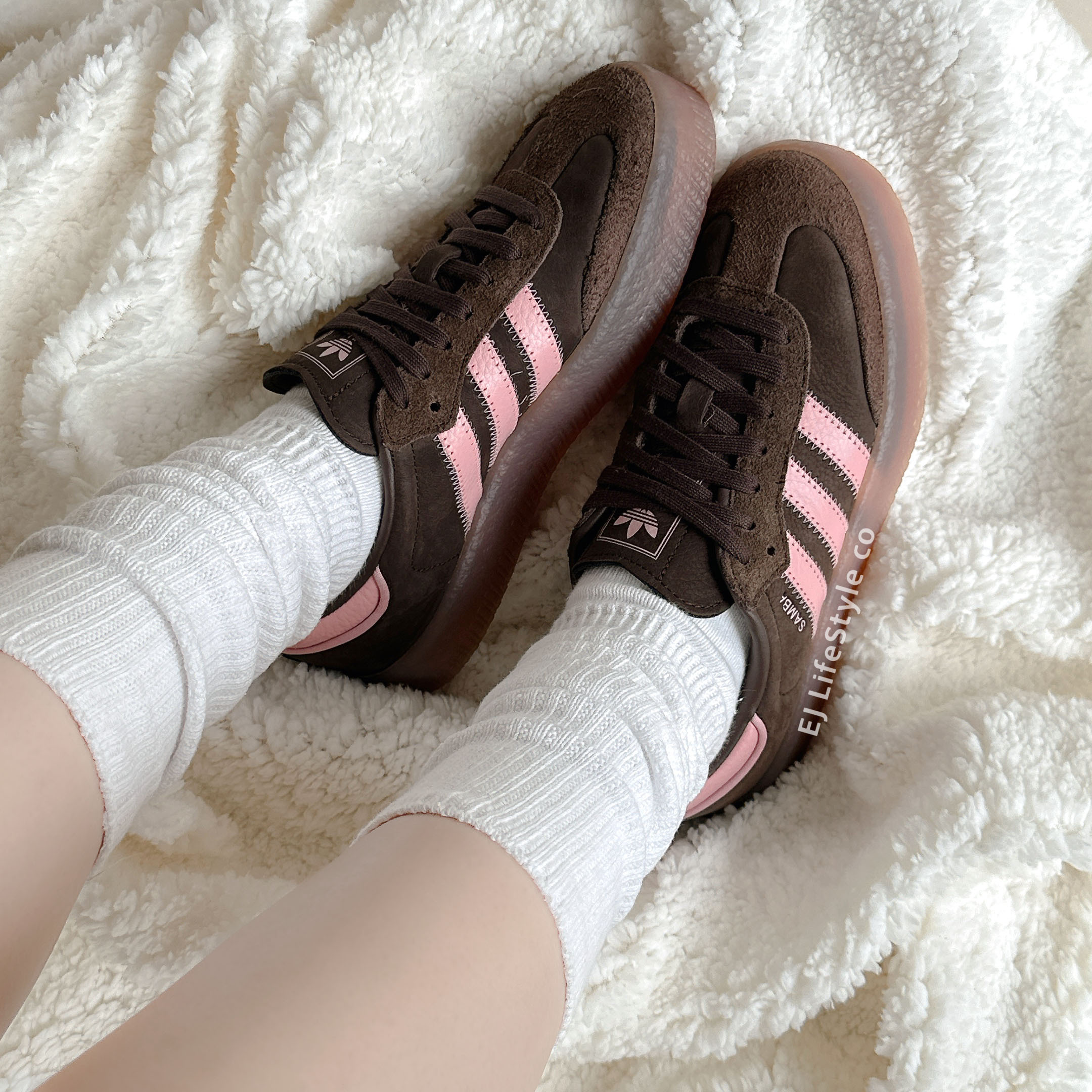 ADIDAS SAMBAE 蜜桃美式 咖啡色 棕色 摩卡 粉色 珊瑚粉 增高 厚底 女鞋 JI2744 / 調貨