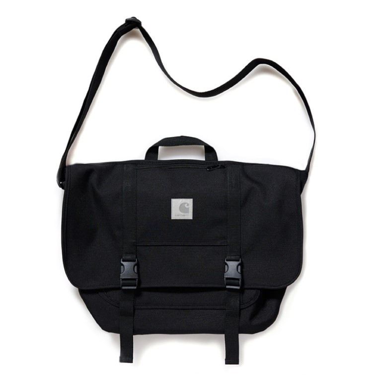 -(E2b02)-CARHARTT WIP REFLECTIVE PARCEL BAG 側背包 郵差包 黑-A201035